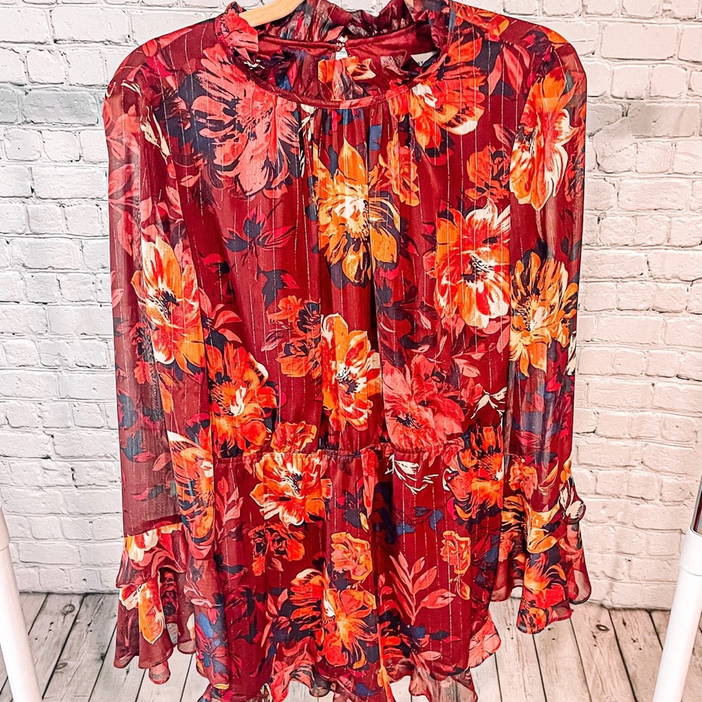 *Fall ALERT*  Beautiful Floral Fall Romper